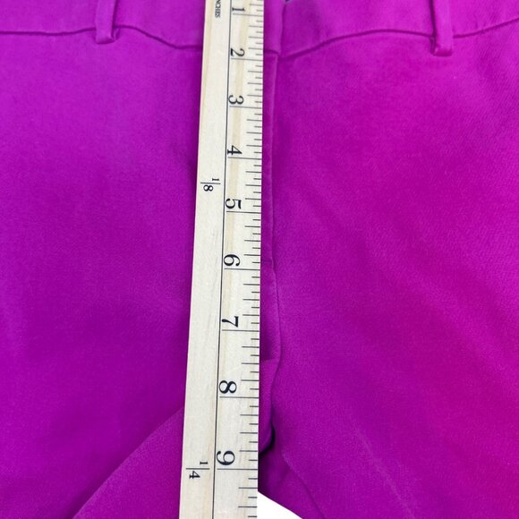 Ann Taylor Women's 6P Eva Cropped Pants Trousers Pink Slim Fit Chic Faux Pockets - Picture 5 of 11